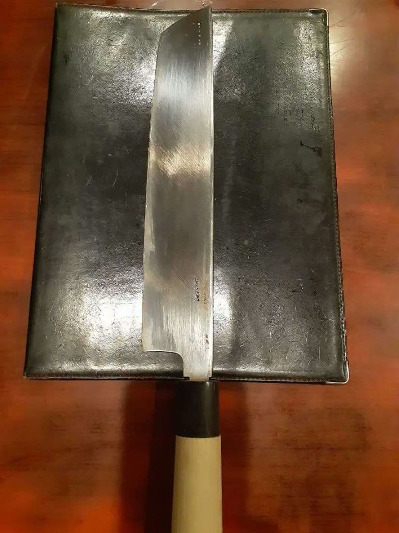 青鋼　水焼き本焼き鱧切り包丁(ジャンク)鏡面仕上げ　1尺　水本焼き