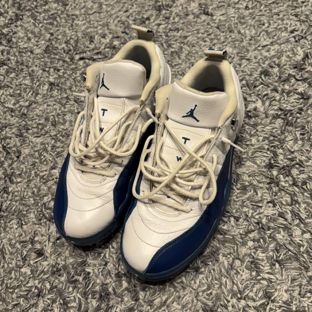 NIKE Air Jordan 12 Golf ホワイト/ネイビー 23