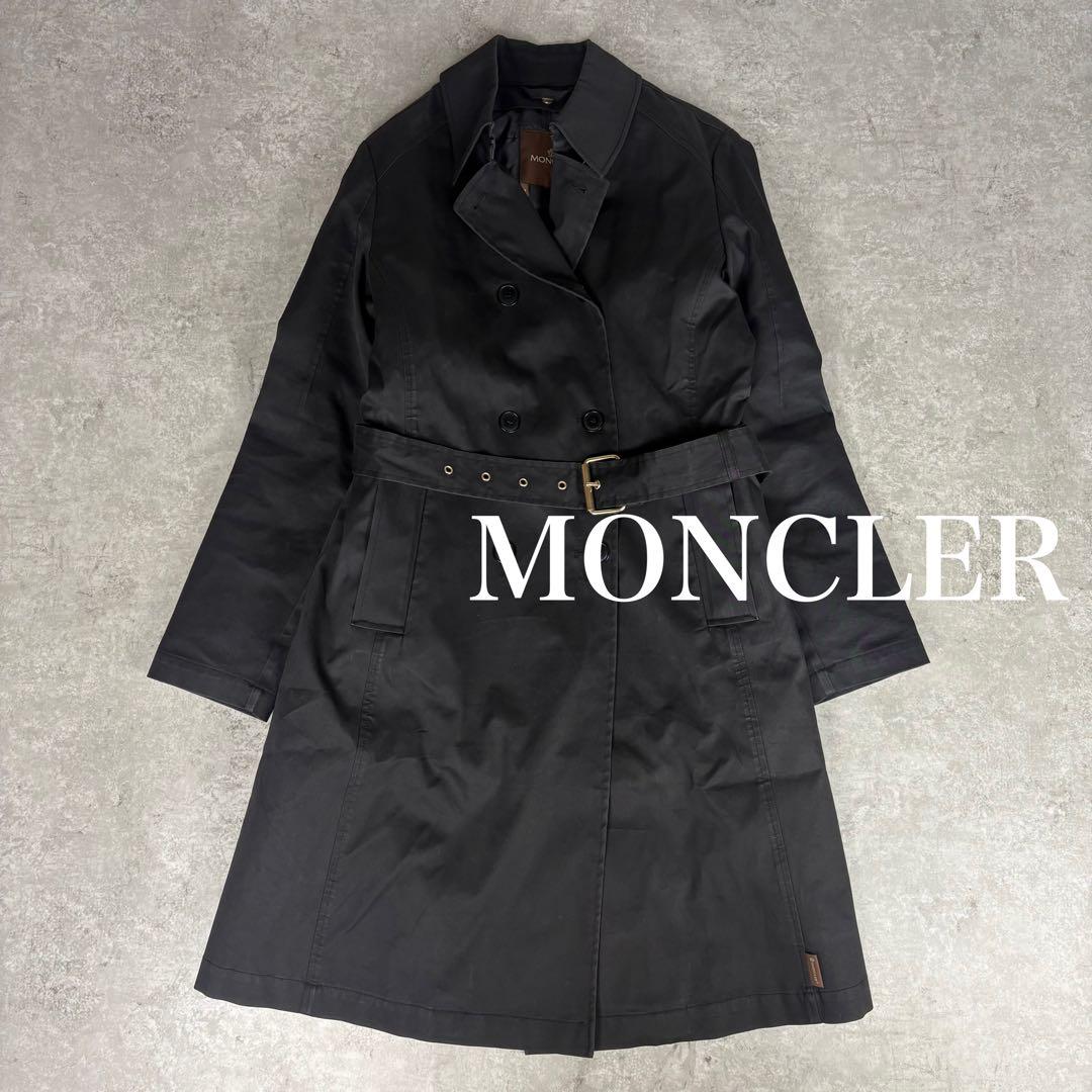 【希少・茶タグ】モンクレール ダブルブレスト トレンチ ダウンコート サイズ2
