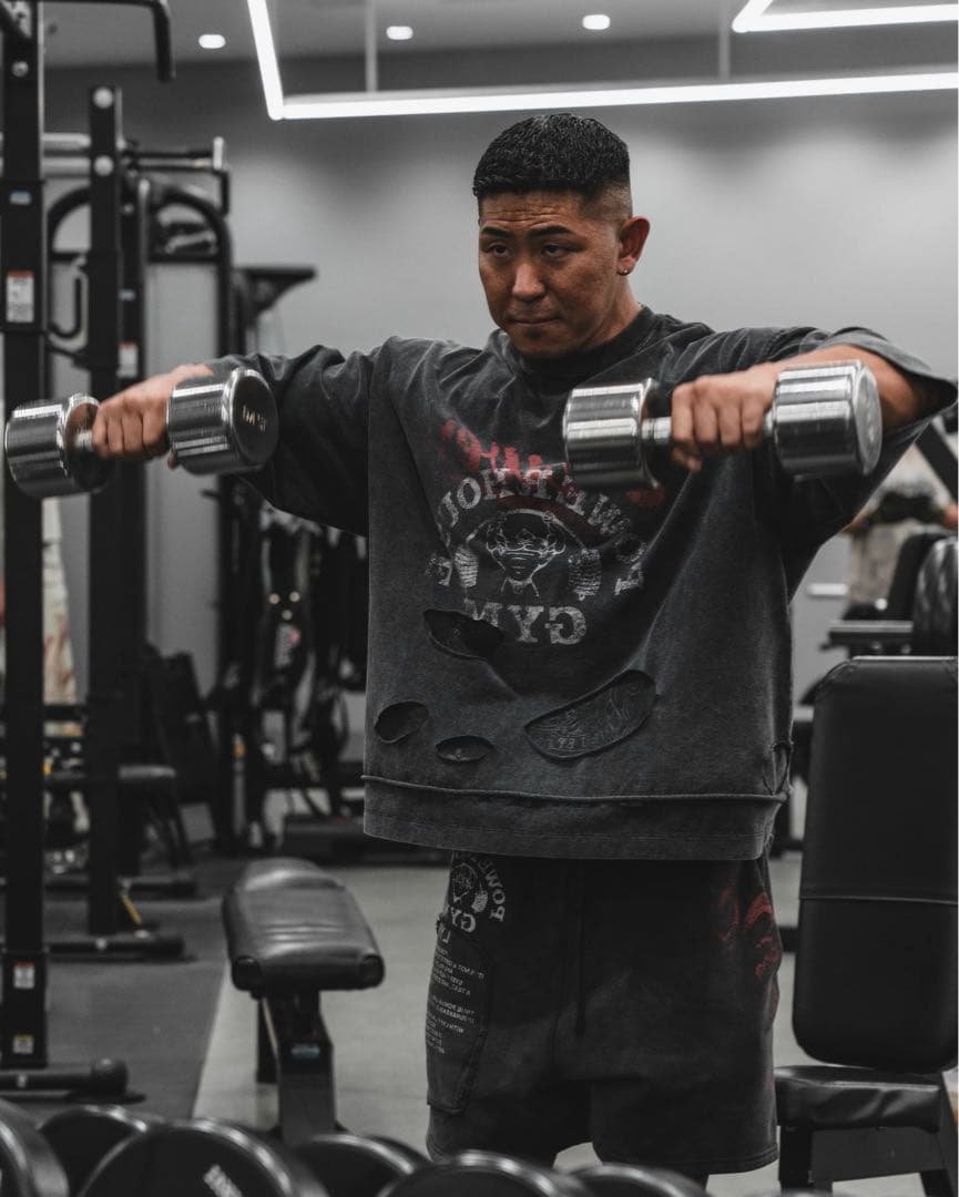 LÝFT × POWER HOUSE GYM ビンテージ　Tシャツ　ブラック　L