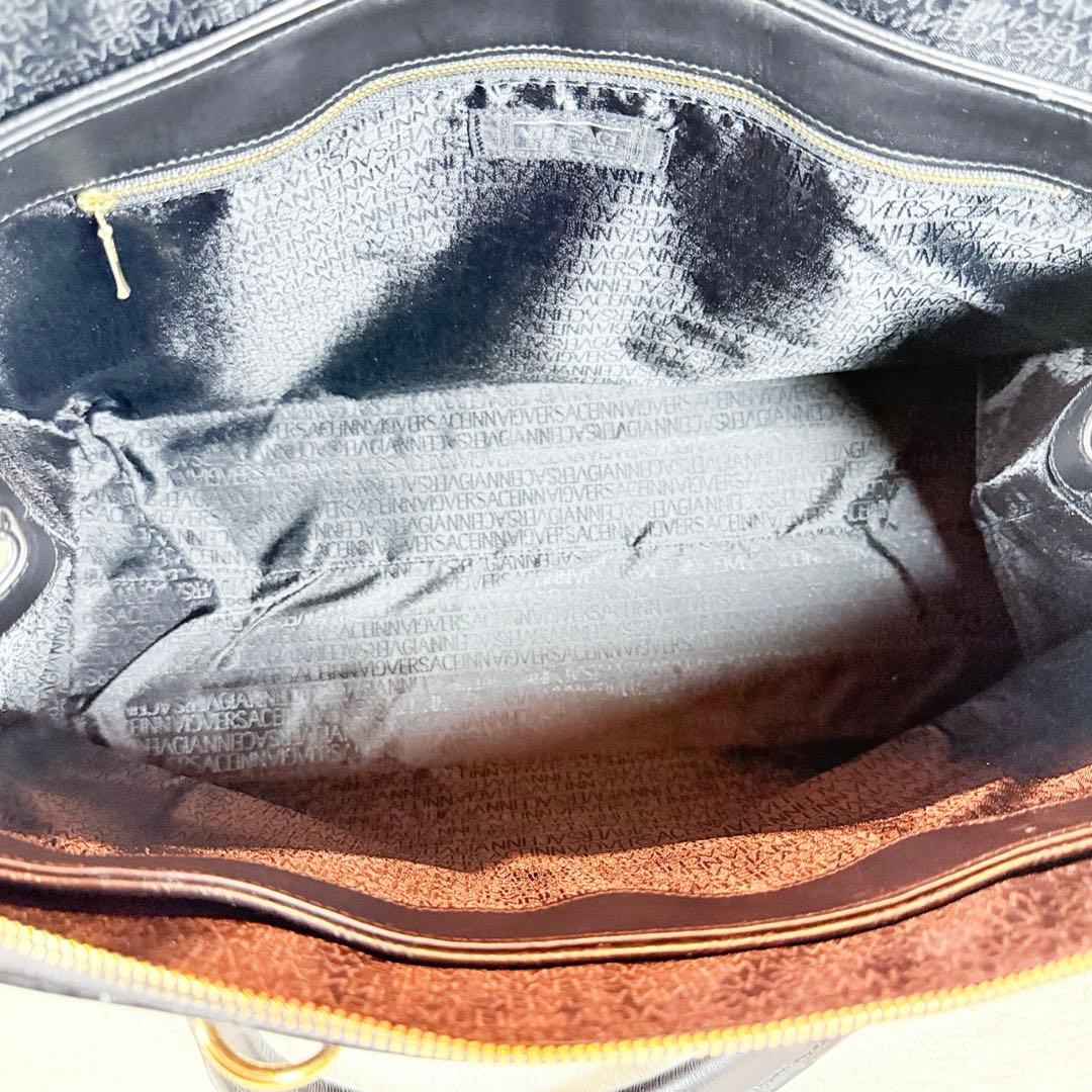 VERSACE ヴェルサーチ ボストンバッグ サンバースト レザー　黒