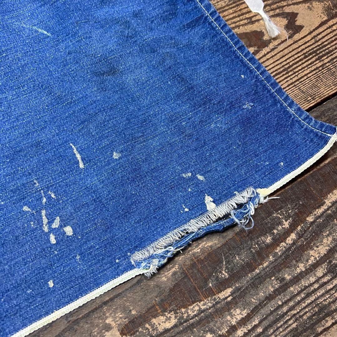 60s　SEARS　デニム　エプロン　ヴィンテージ　ミミ付　ダメージ　ボロ
