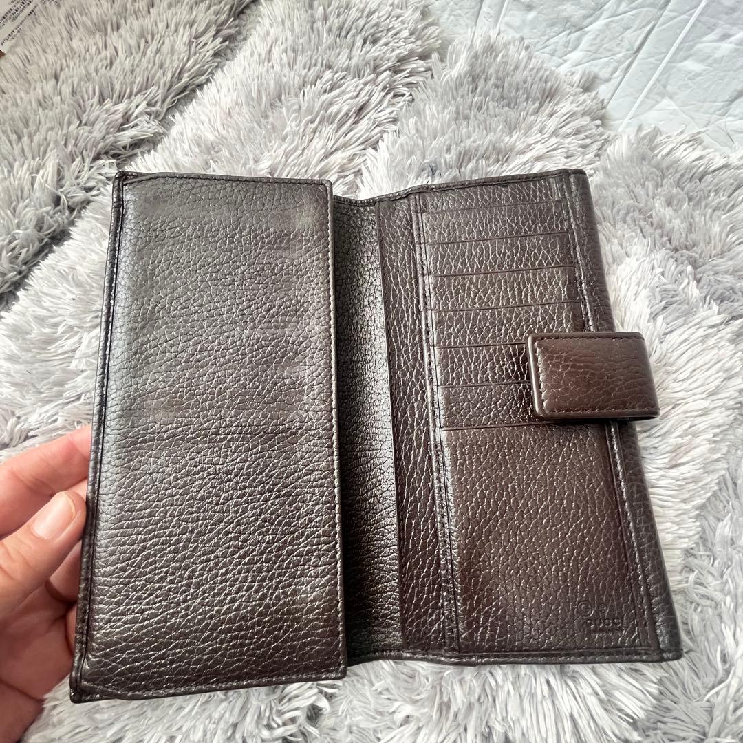 良品✨GUCCI コンチネンタル　長財布　GGキャンバス ダークブラウン