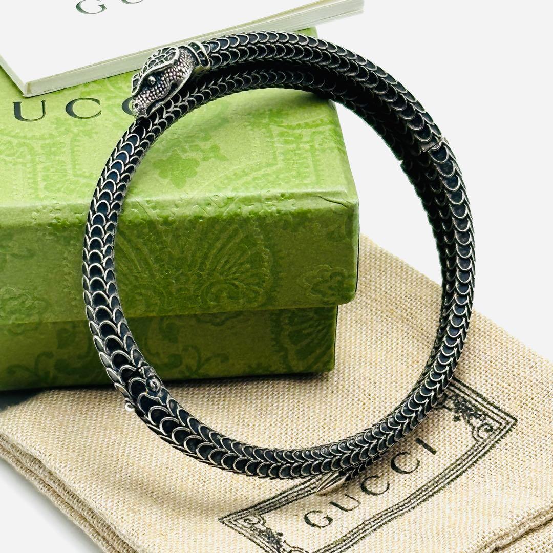 GUCCI ガーデンスネーク　シルバー　バングル　Ag925 ブレスレット　ヘビ