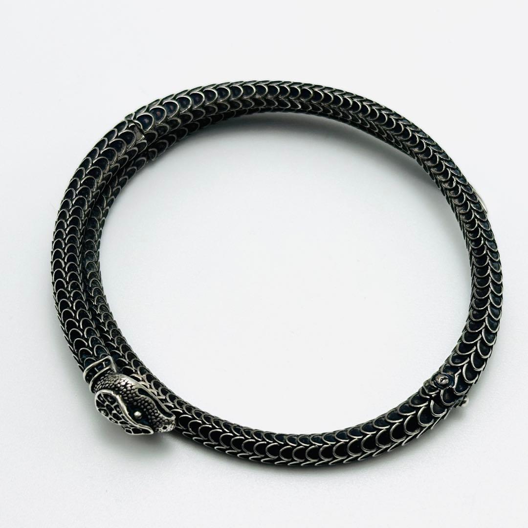 GUCCI ガーデンスネーク　シルバー　バングル　Ag925 ブレスレット　ヘビ