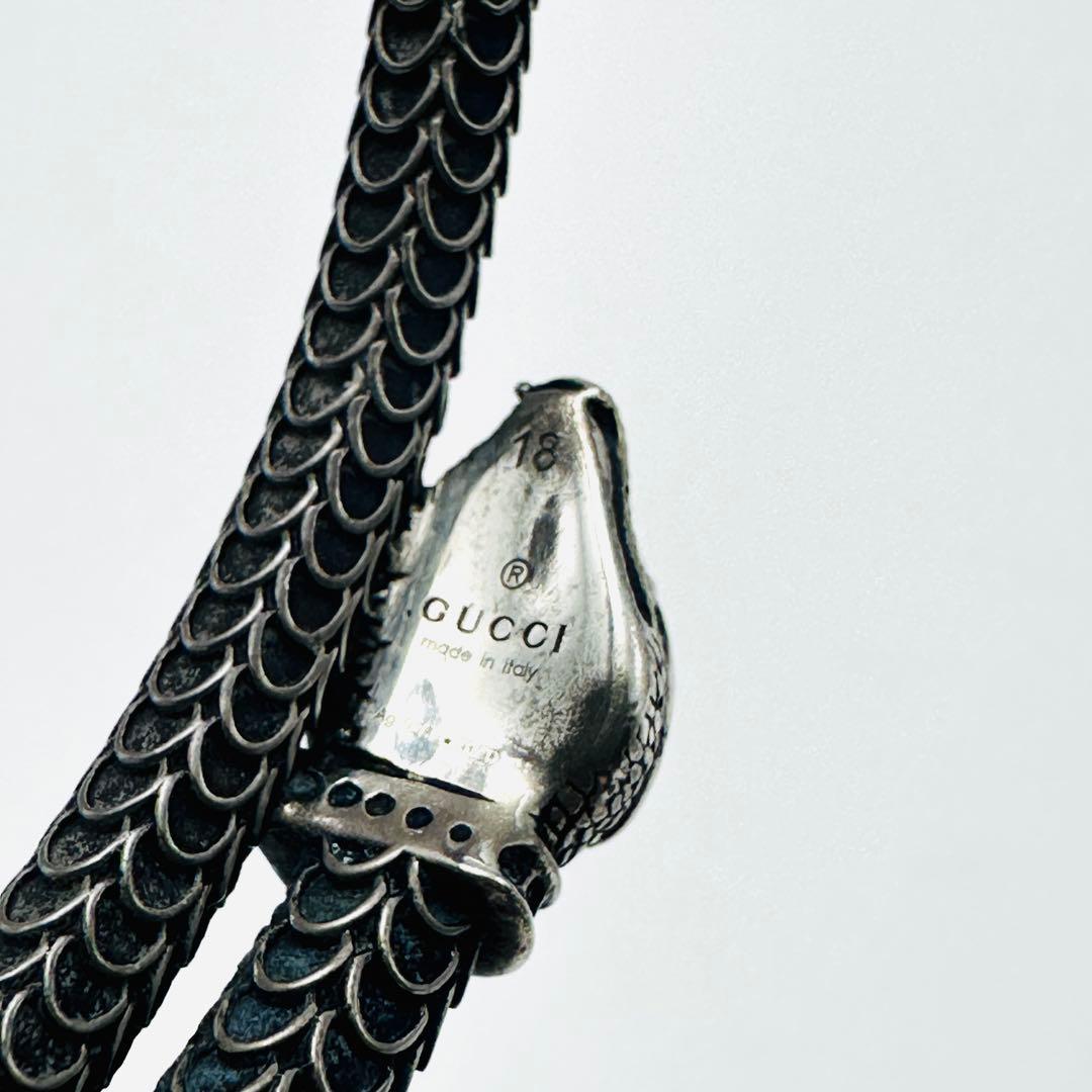 GUCCI ガーデンスネーク　シルバー　バングル　Ag925 ブレスレット　ヘビ