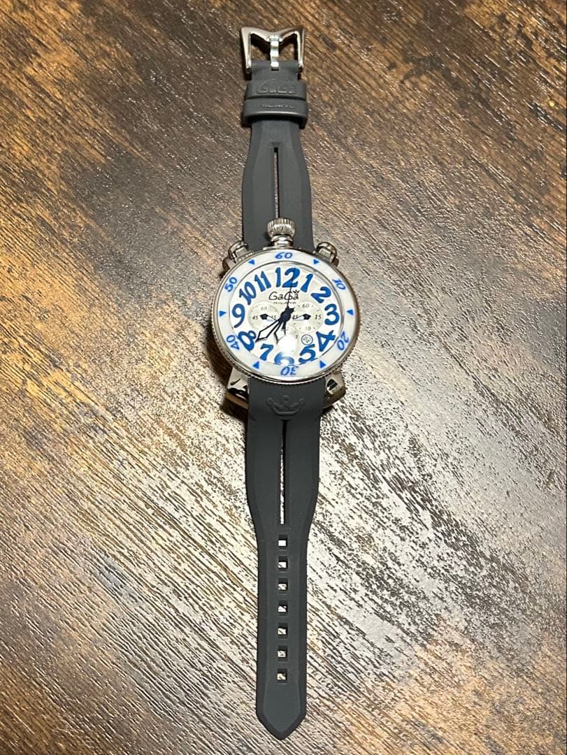 M*ル様 GaGa MILANO マヌアーレ クロノグラフ 48MM ブルー