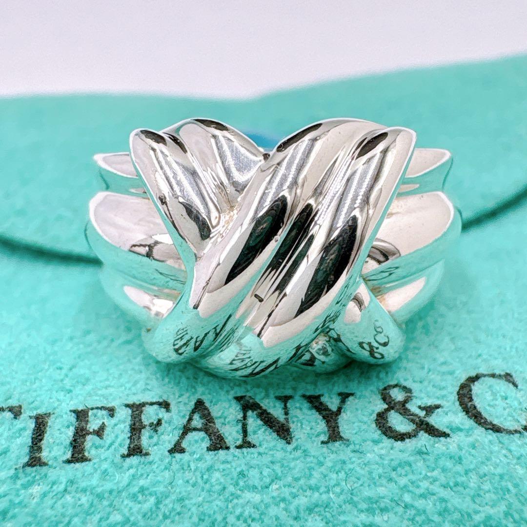 極美品レア オールドティファニー シグネチャー ワイド 11.5号 シルバー