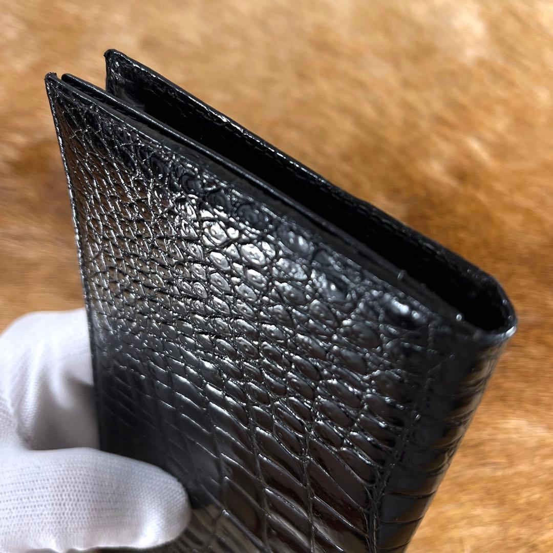 新品同様 定15万 ザリアーニ 最高峰 クロコダイル ポロサス 長財布 札入れ