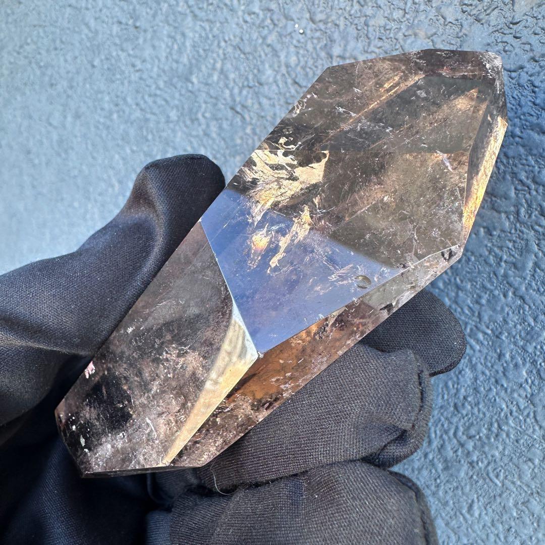 【金運· 魔除 ·浄化】煙水晶スモーキークォーツ フリーフォーム 置物A1343