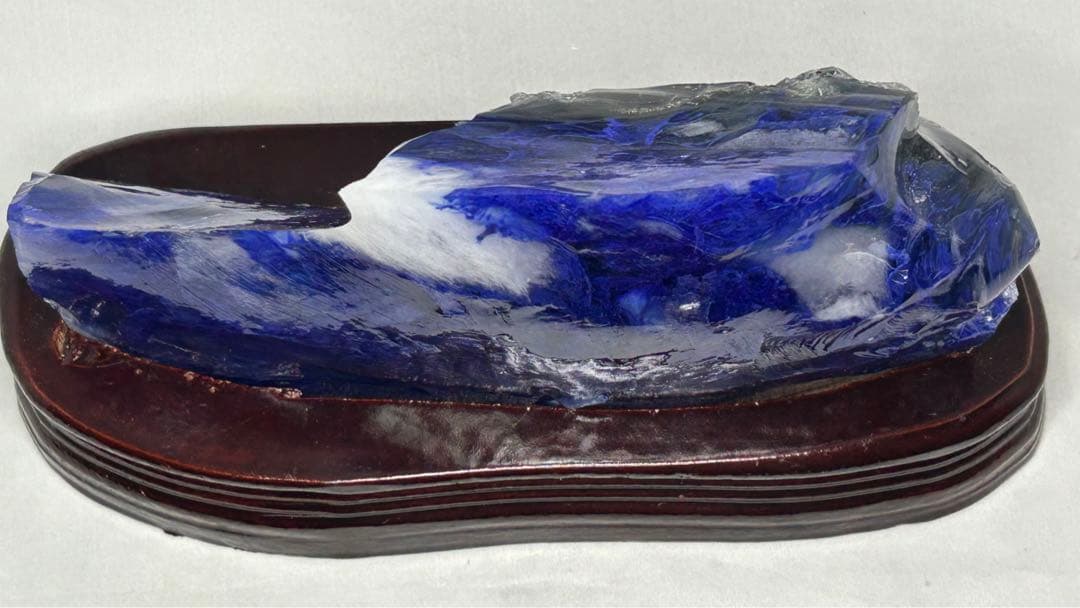 まさ様　マーブル模様が綺麗な「清流の石」ブルーオブシディアン　ポジティブ