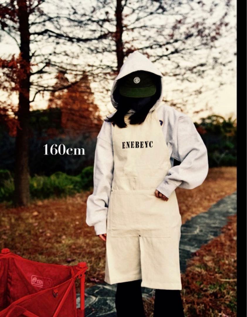 ENEBEYC エプロン ステンシル　ナチュラル