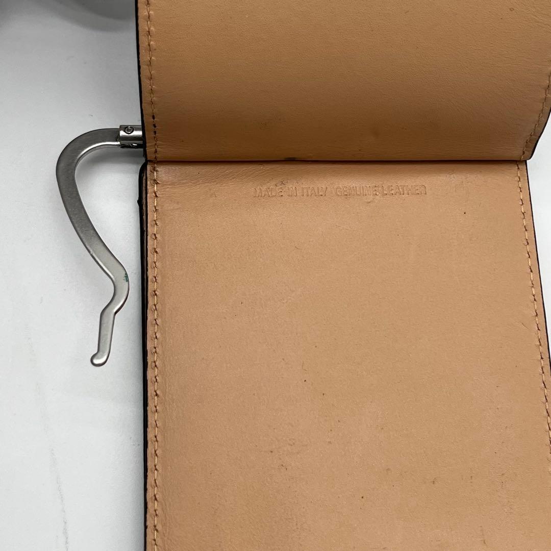 【美品】メゾンマルジェラ　マネークリップ　フォーステッチ　レザー　ブラック