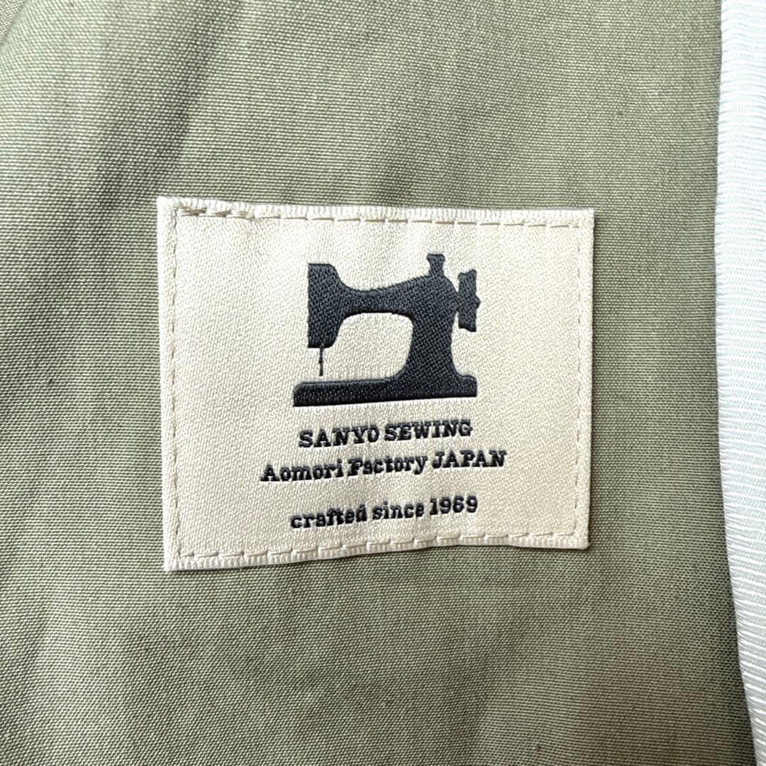 美品✨SANYO 100年コート トレンチコート 青森ファクトリー オリーブ L