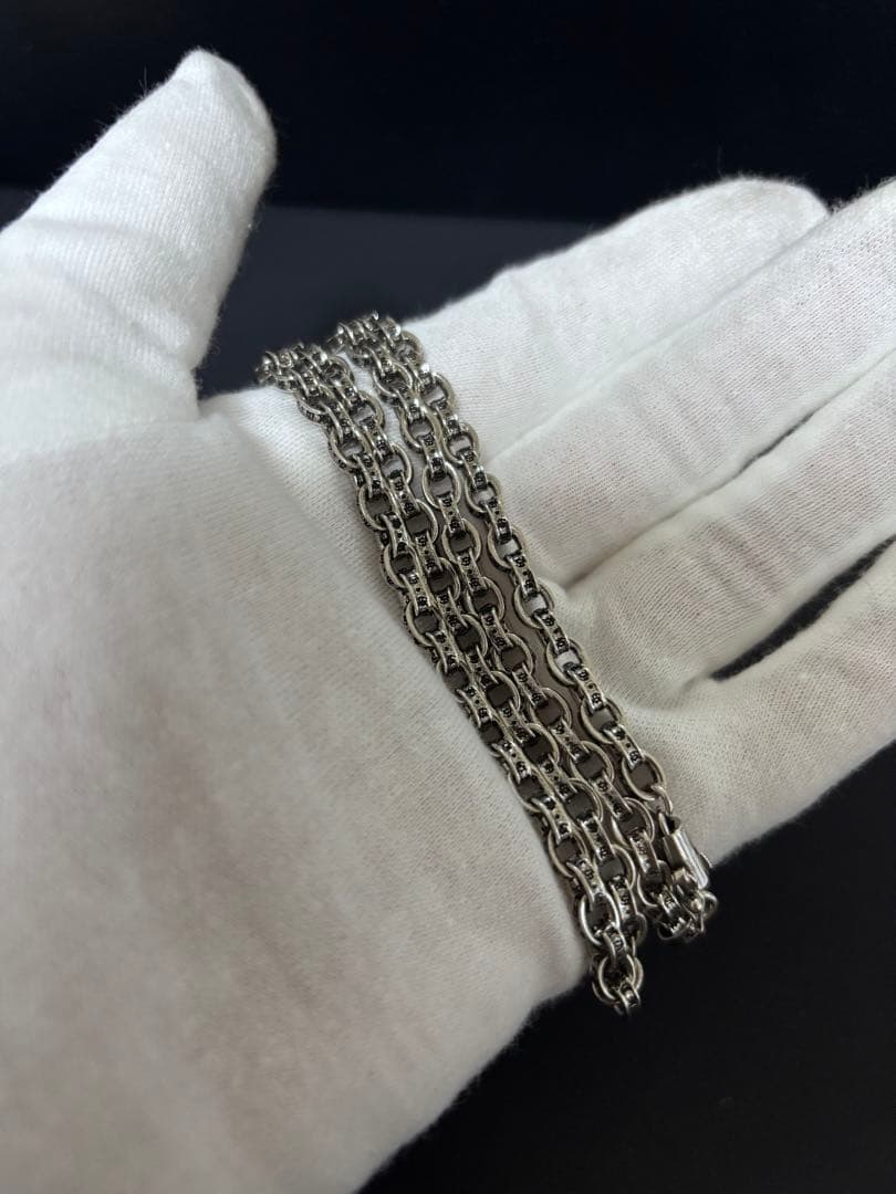 ネックレス ペーパーチェーン ダブルクロス シルバー アクセサリー