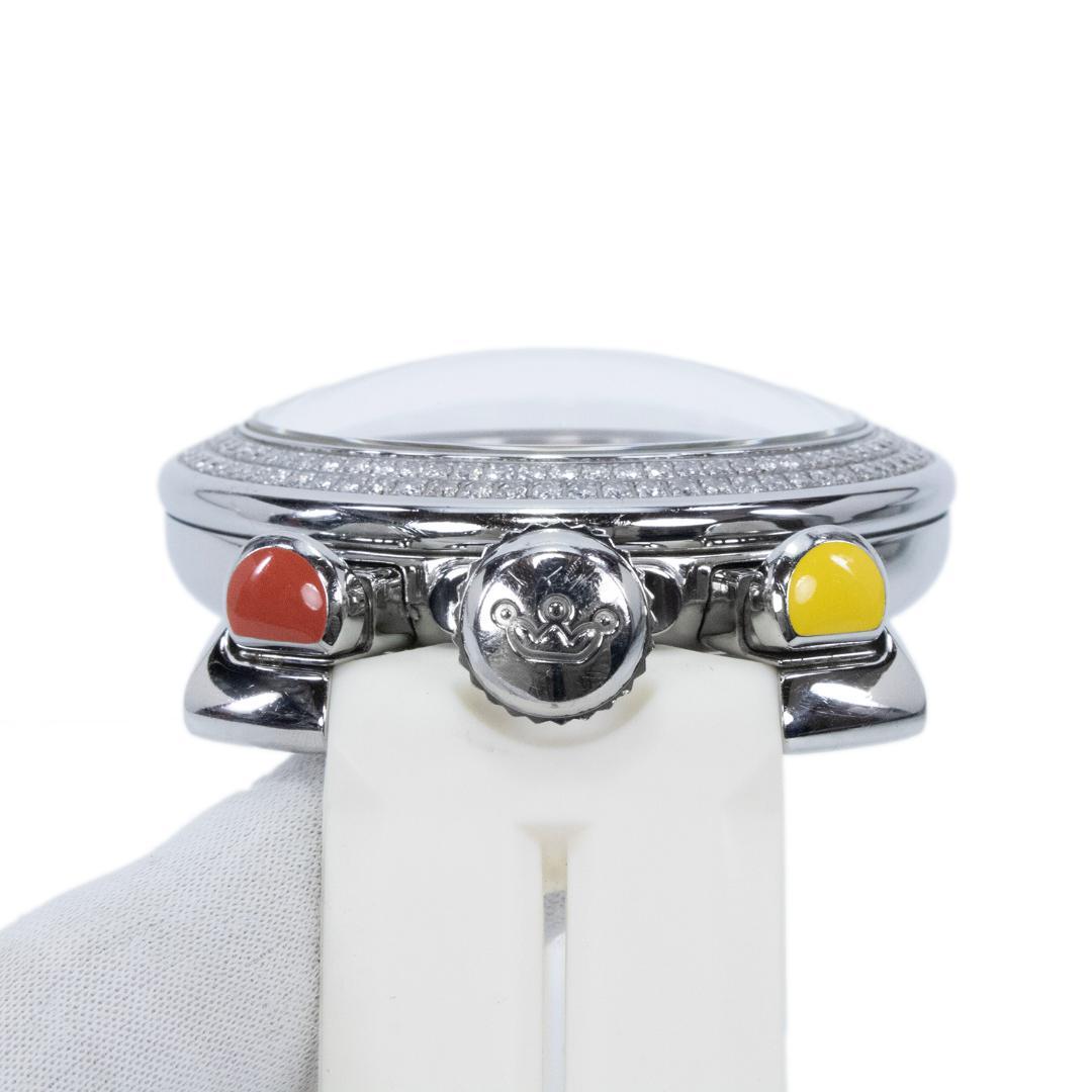 ガガミラノ 腕時計 メンズ ダイヤカスタム クロノ48mm 白 クロノグラフ