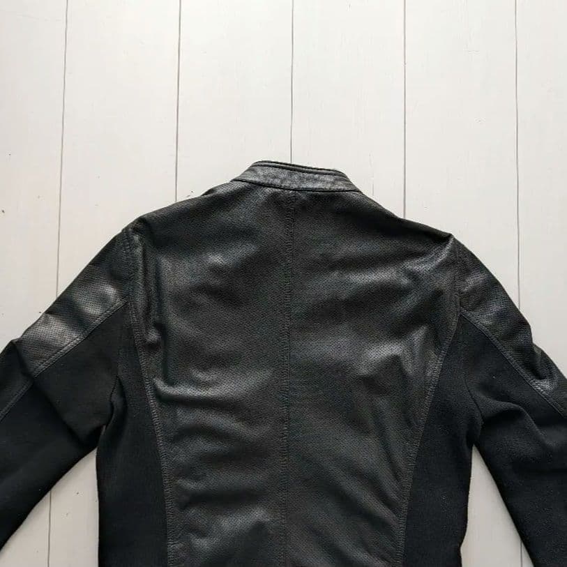 【希少】DIESEL パンチングレーザージャケット 羊革 M 黒 虎裏地