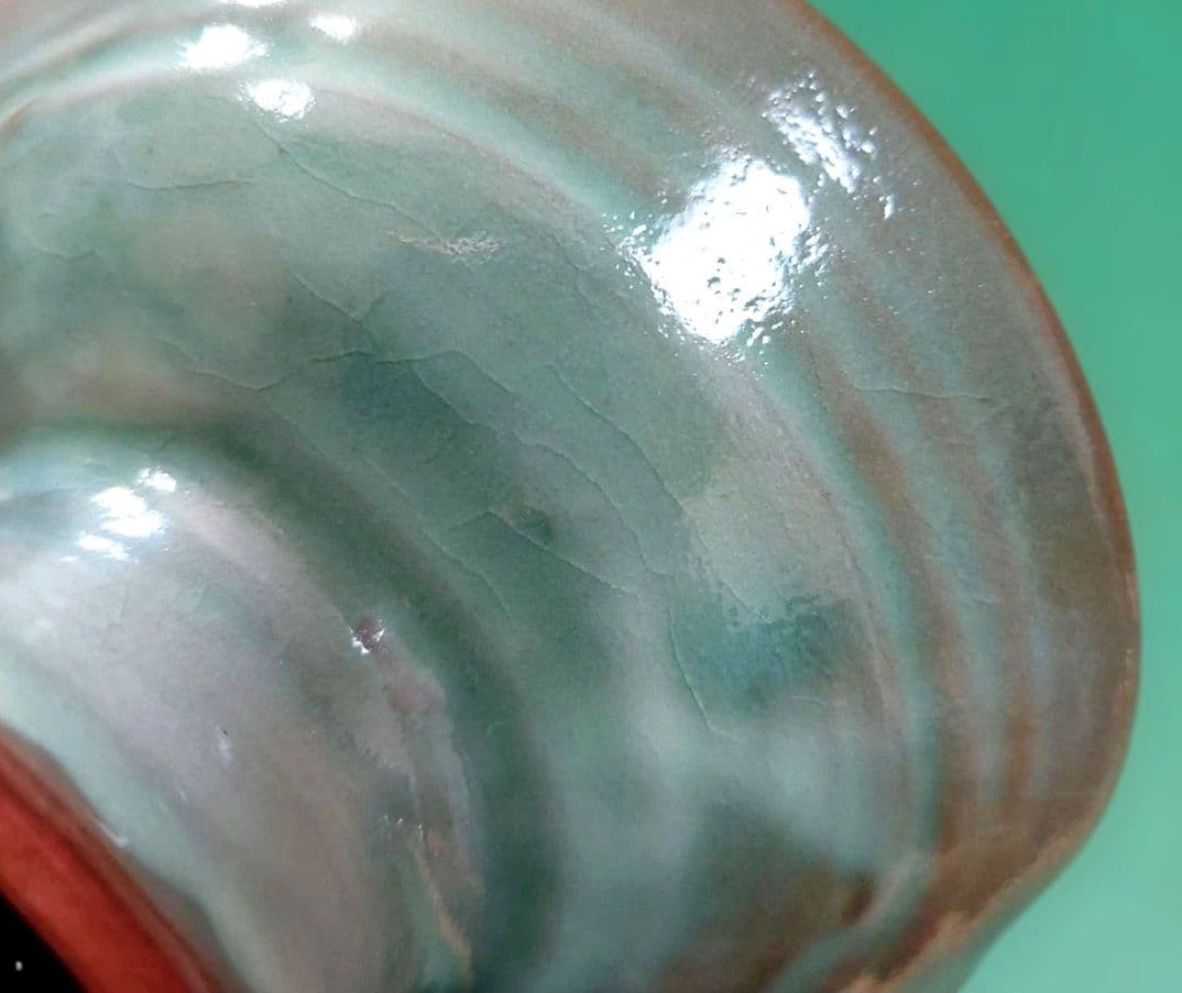 希少✨【土淵陶あん】足付き　皿　色絵付け　3個セット