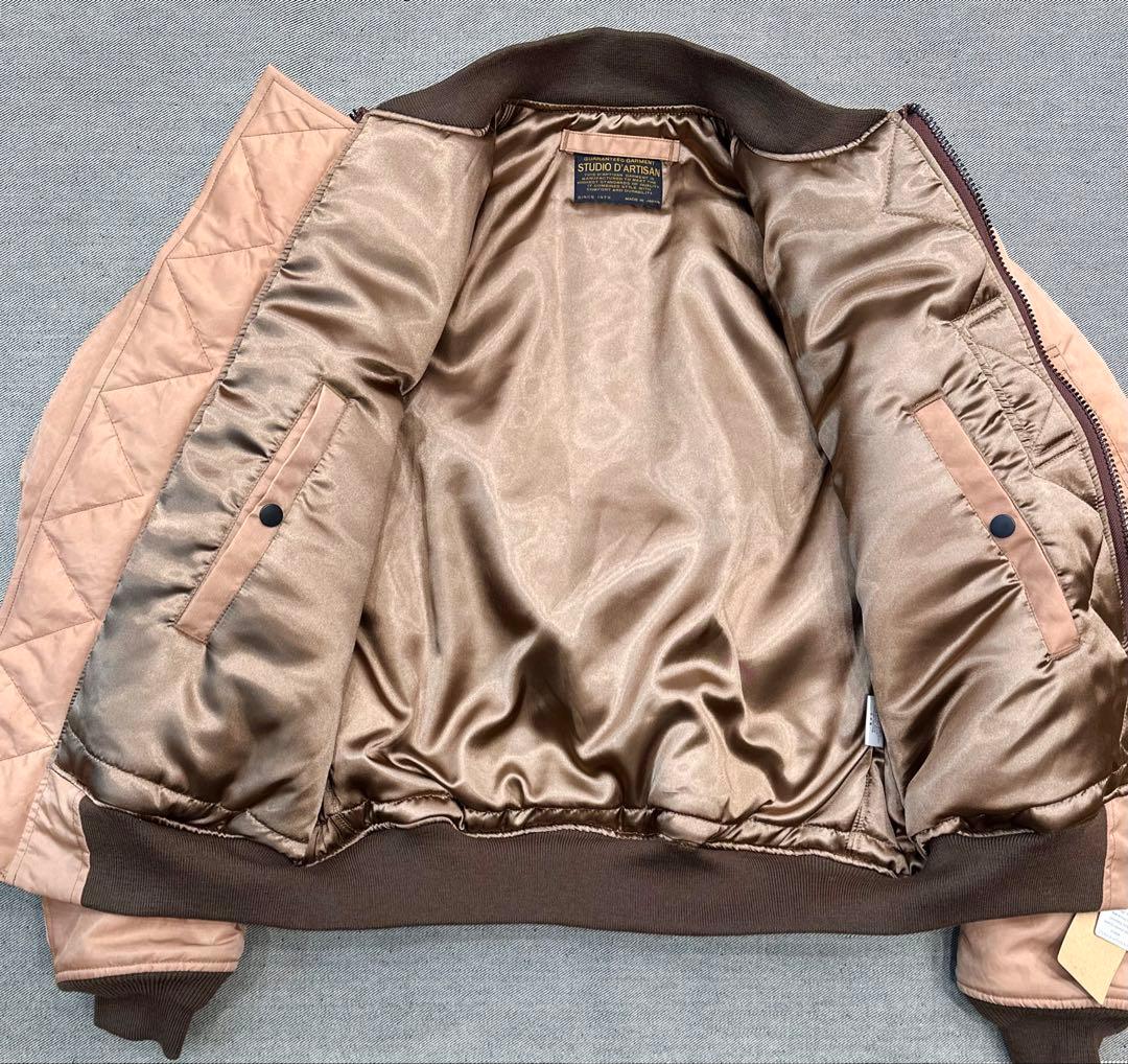 STUDIO D’ARTISAN 柿渋染めMA-1フライトジャケット L