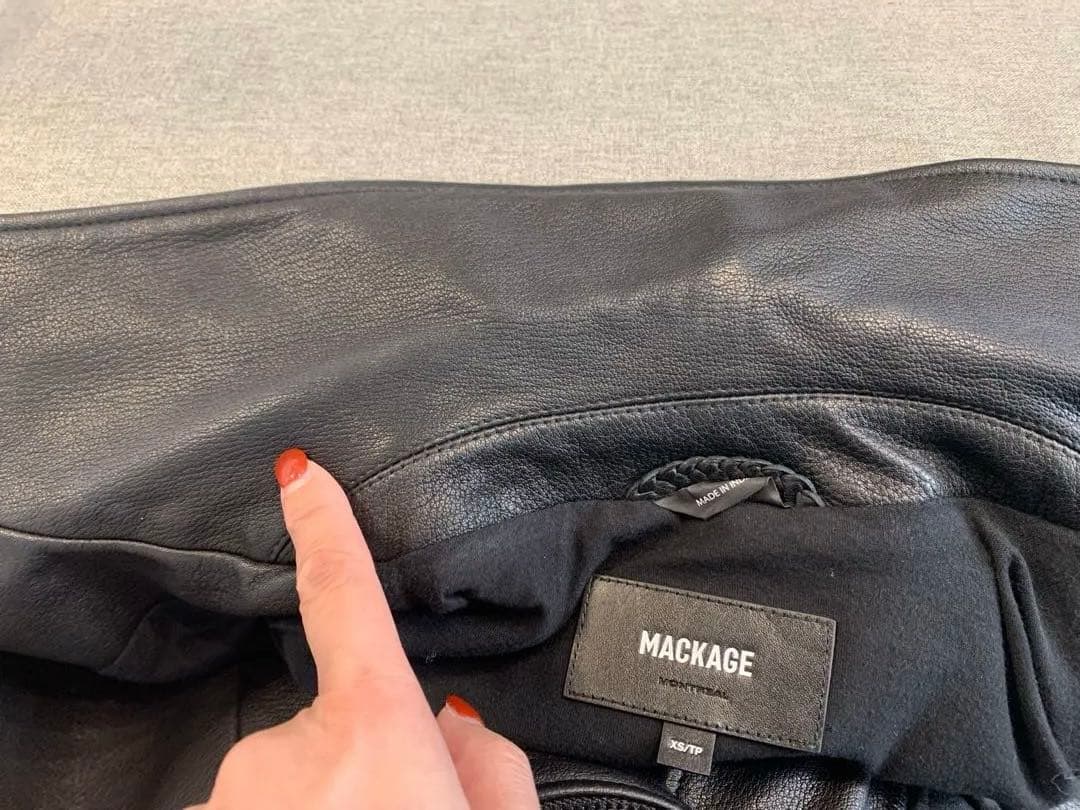 値下　マッカージュ　ブラックレザー　ライダースジャケット