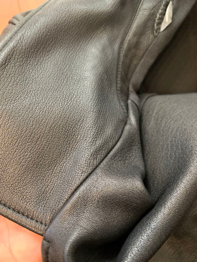 値下　マッカージュ　ブラックレザー　ライダースジャケット