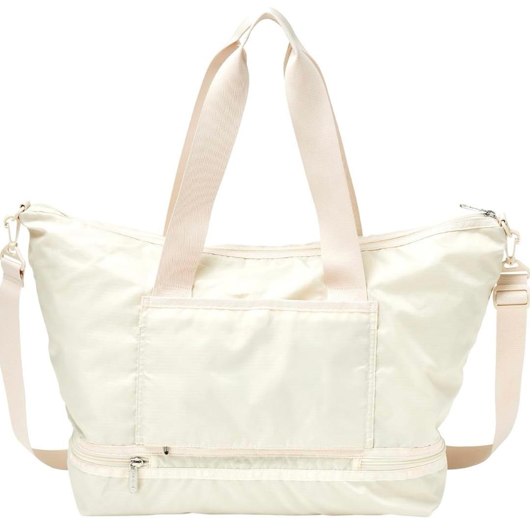 新品未使用★レスポートサック ボストンバッグ ジムバッグ レッスン 旅行 白