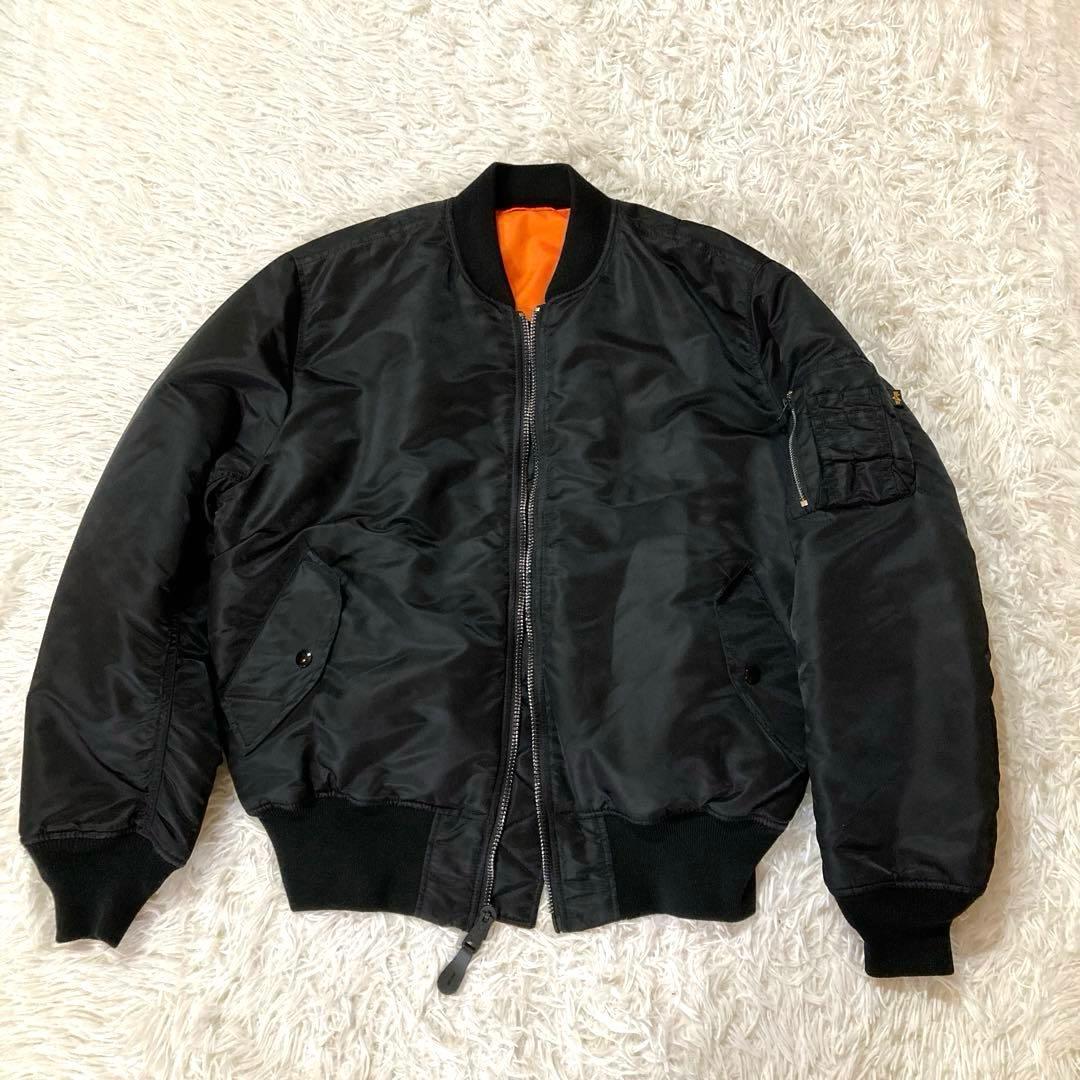 【美品】【現行】 アルファインダストリーズ　MA-1 Lサイズ　ブラック