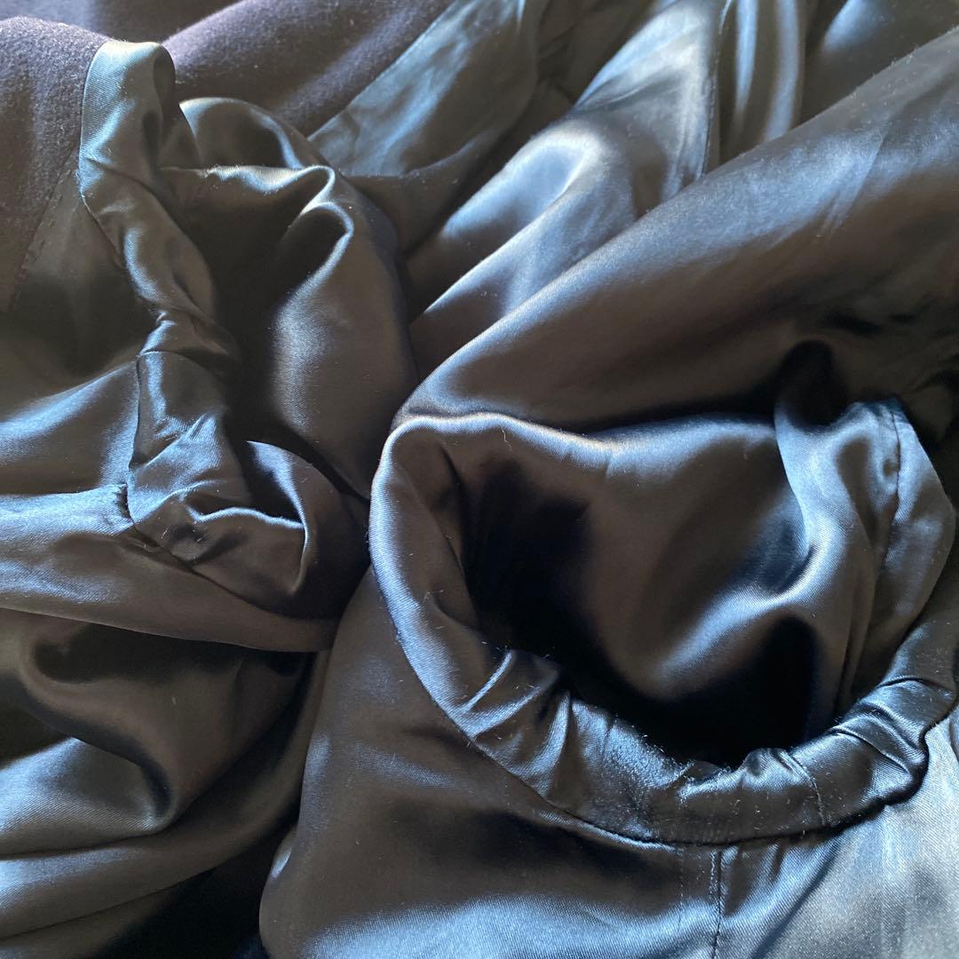 80s90s イタリア製 ウールカシミヤ ステンカラーコート ダークネイビー