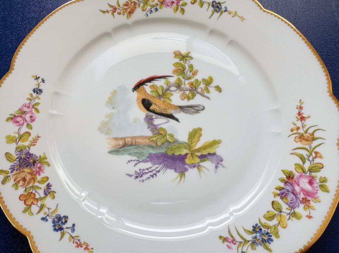 セーブル sevres 鳥文様皿A
