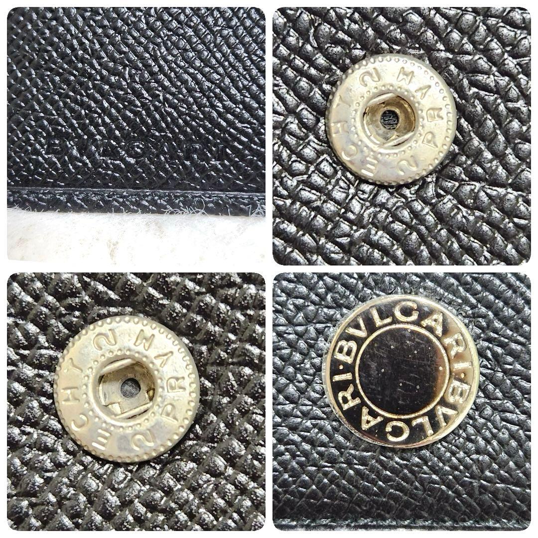 ✨新品未使用　付属品完備✨ブルガリ　二つ折り　サークルロゴ　ダブルホック　黒