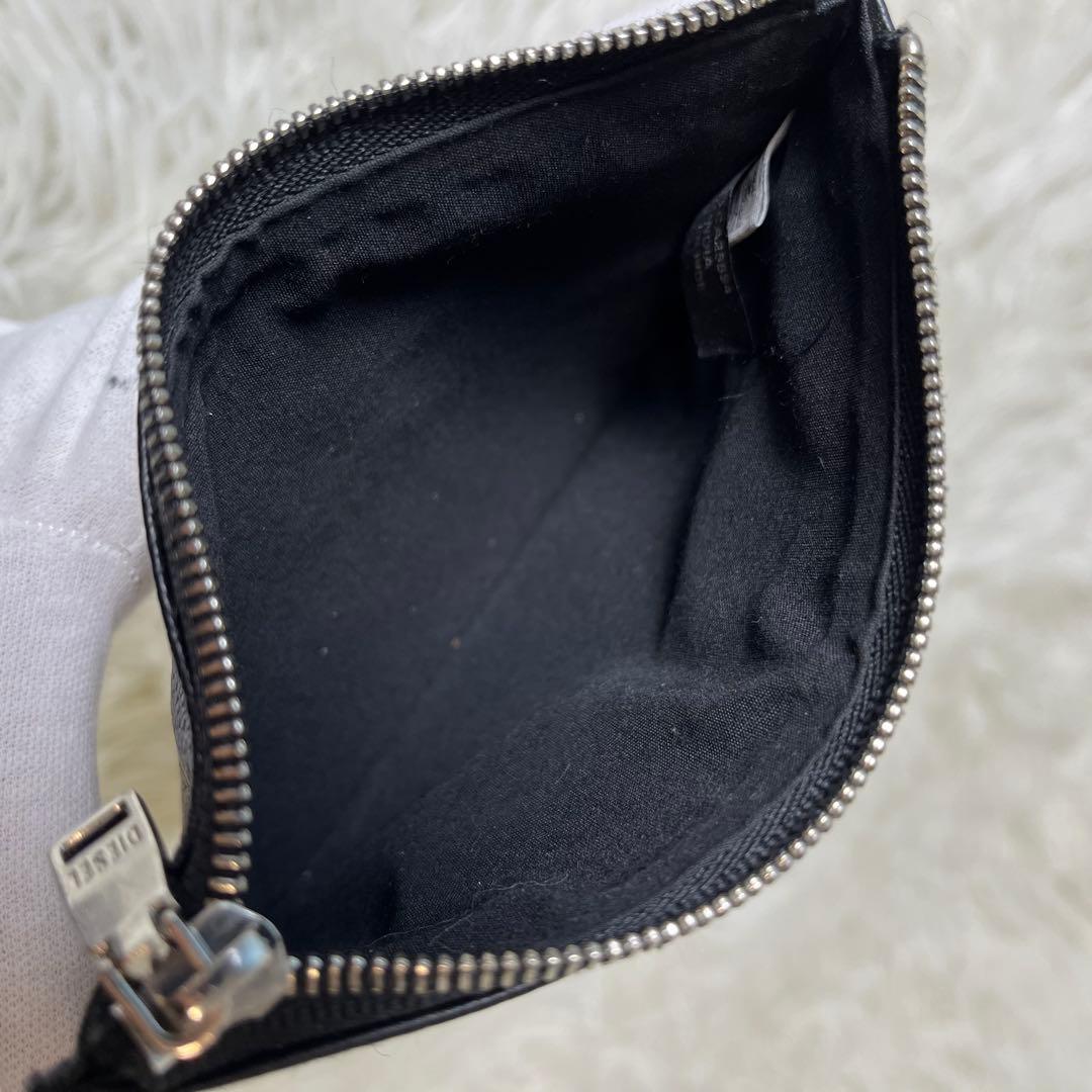 美品　DIESEL レザー　現行　ケース　カードケース　ミニウォレット
