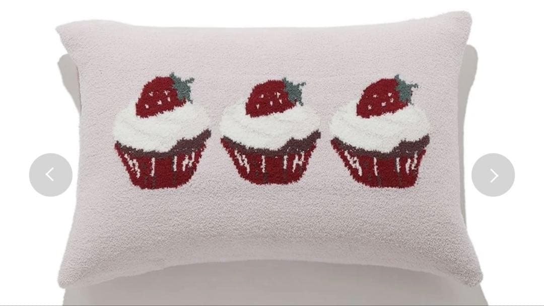 ジェラートピケ モチーフジャガードマルチカバー+ピローケース カップケーキ