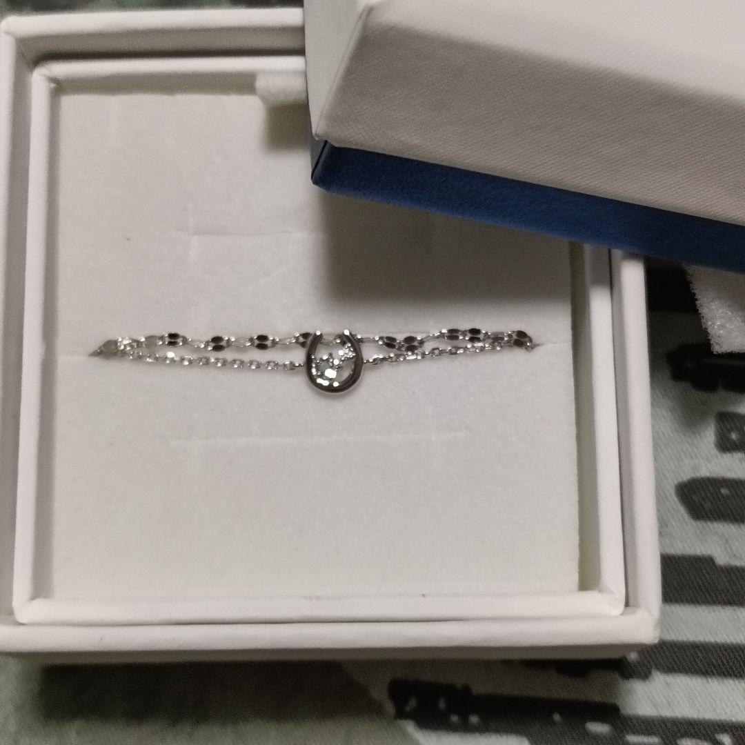 新品　4℃　馬蹄　モチーフ　2連　ブレスレット　Silver