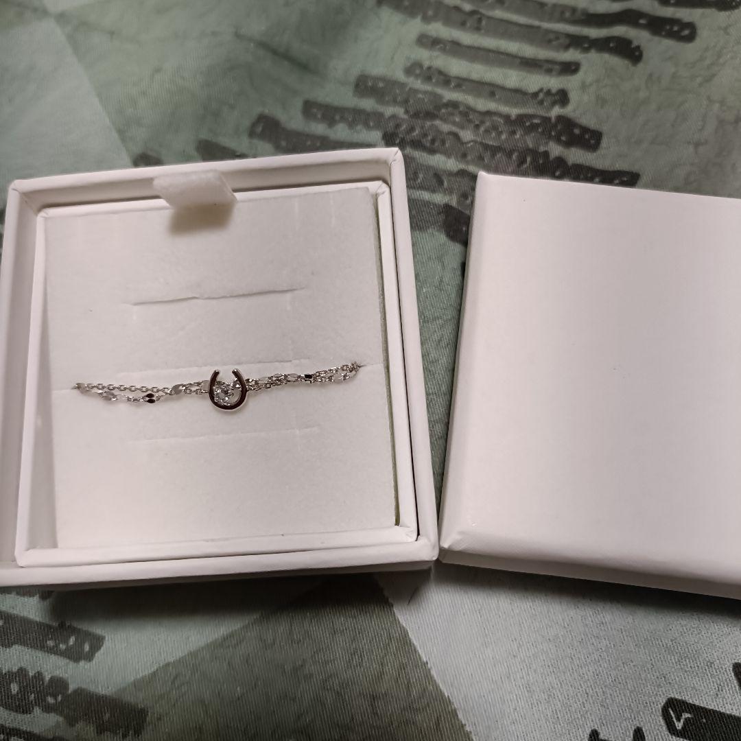 新品　4℃　馬蹄　モチーフ　2連　ブレスレット　Silver