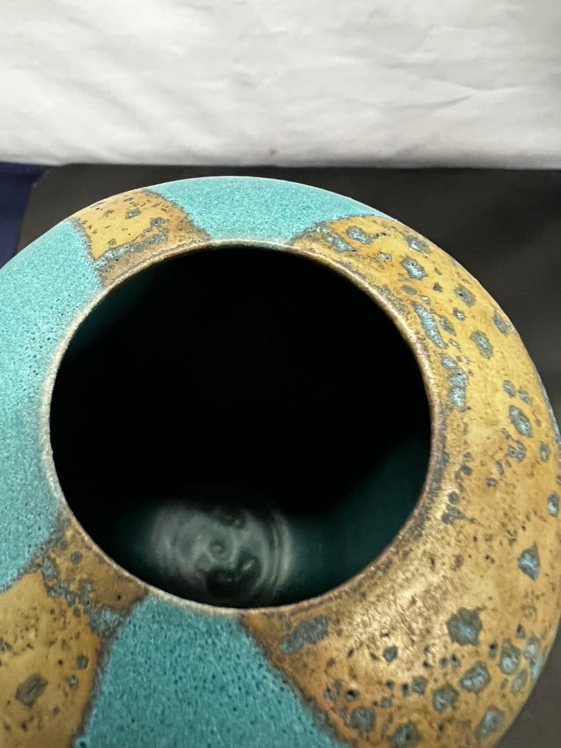 花瓶『雲藍』 森野泰明 日本藝術院会員