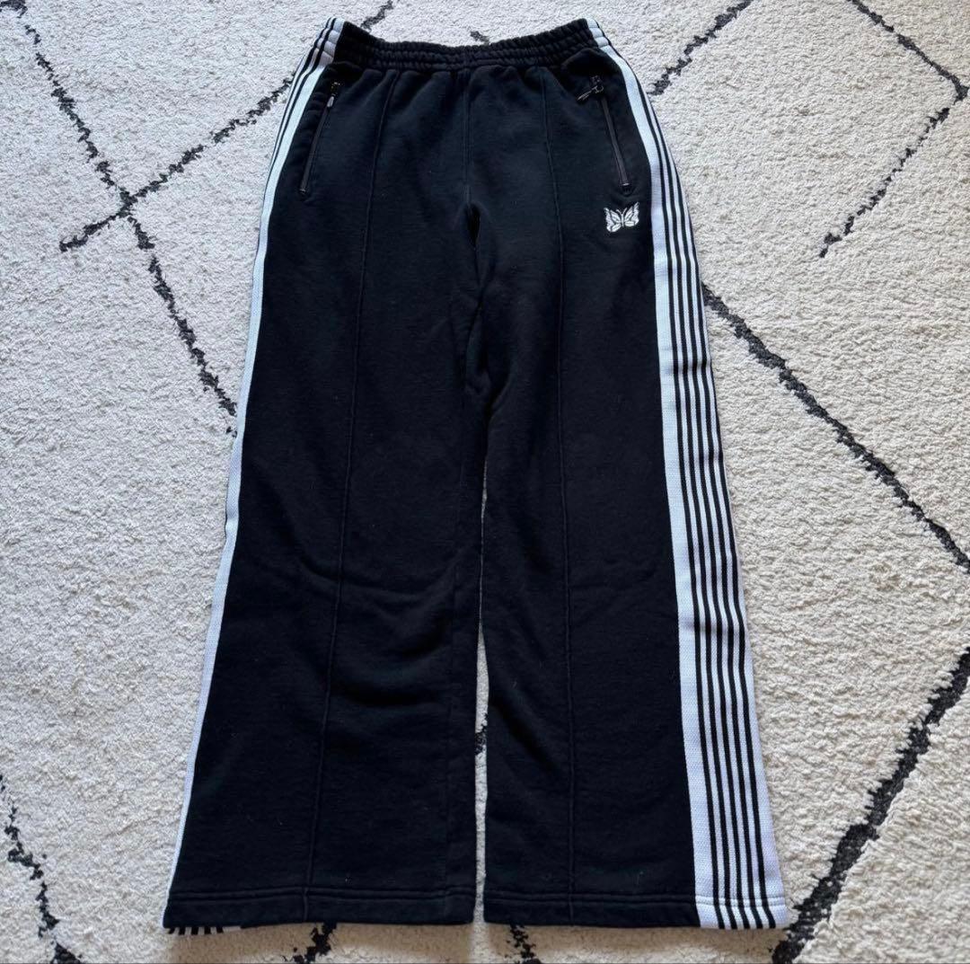 ニードルス　トラックパンツ　スウェット生地　ブラック　ホワイト