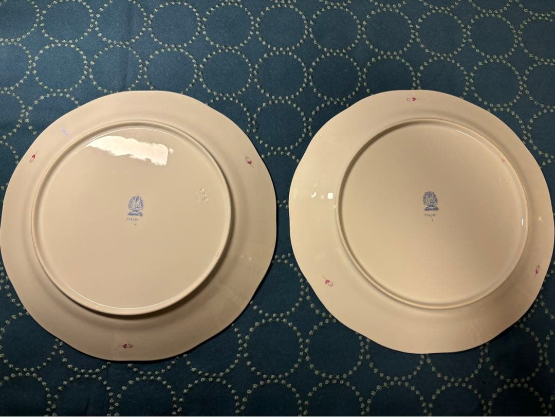 HEREND ヘレンド　アポニーピンク②プレート皿　25cm２枚