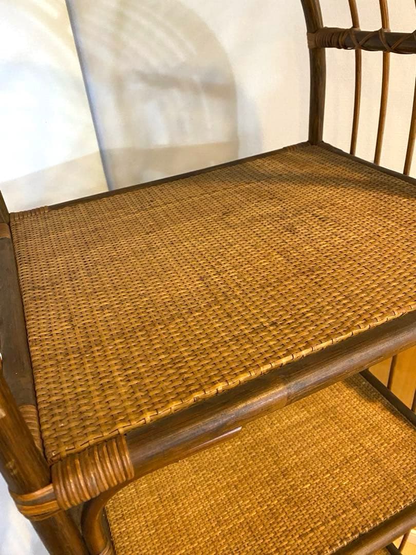 ラタン✴︎アーチ型✴︎オープンシェルフ✴︎アンティーク✴︎4段✴︎インテリア✴︎冬の模様替え