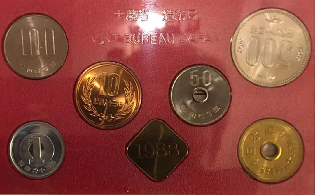 １９８８年貨幣セット・大蔵省・造幣局認定