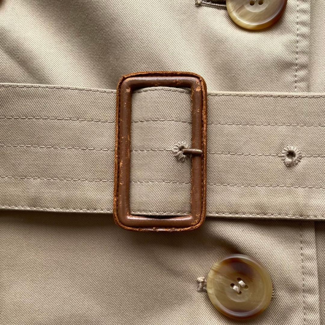 希少80s　Aquascutum　トレンチコート　チェック　英国製　XL〜XXL