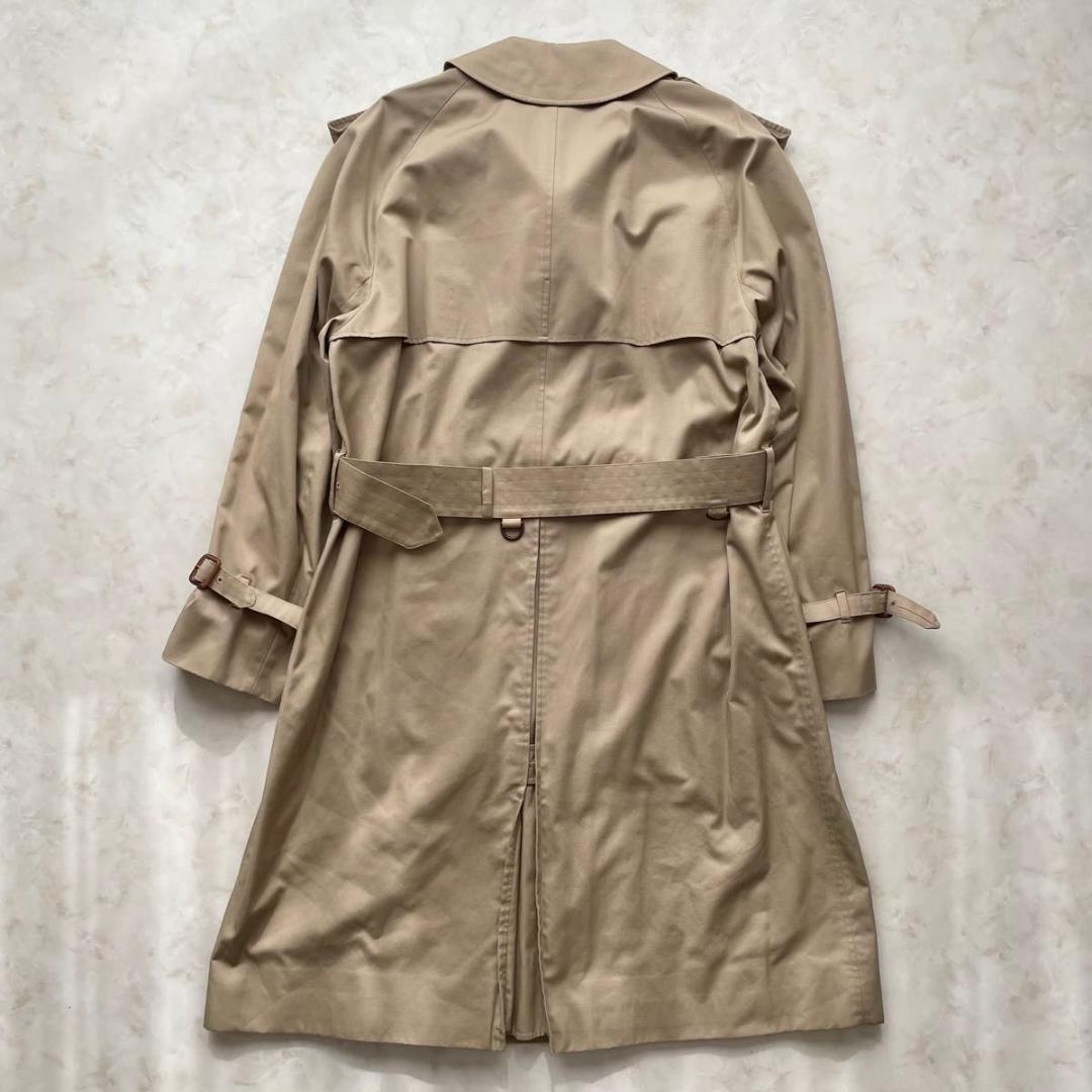 希少80s　Aquascutum　トレンチコート　チェック　英国製　XL〜XXL