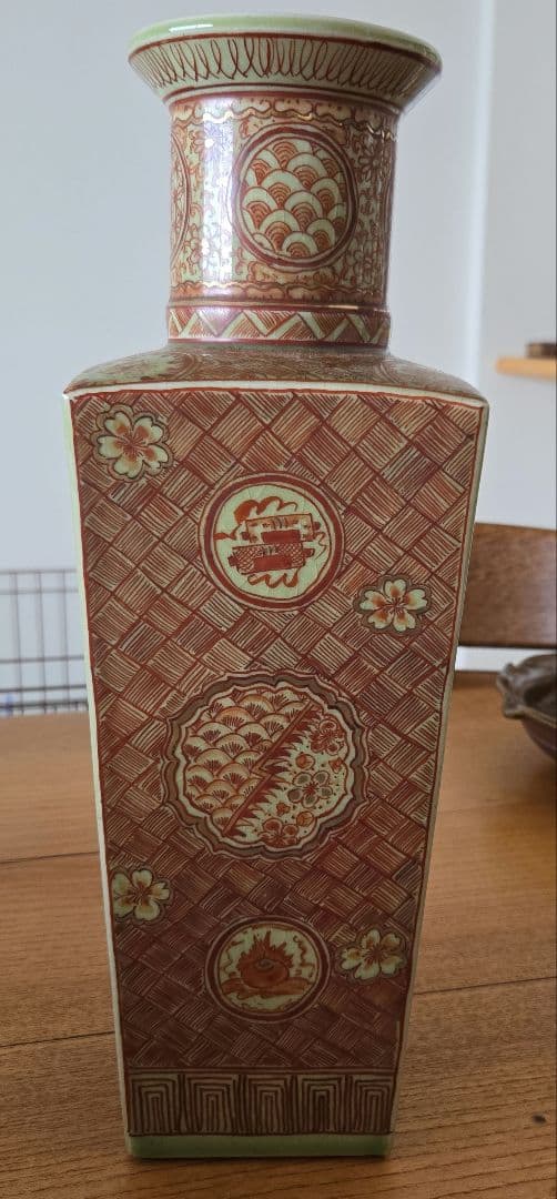 九谷 陶器製花瓶