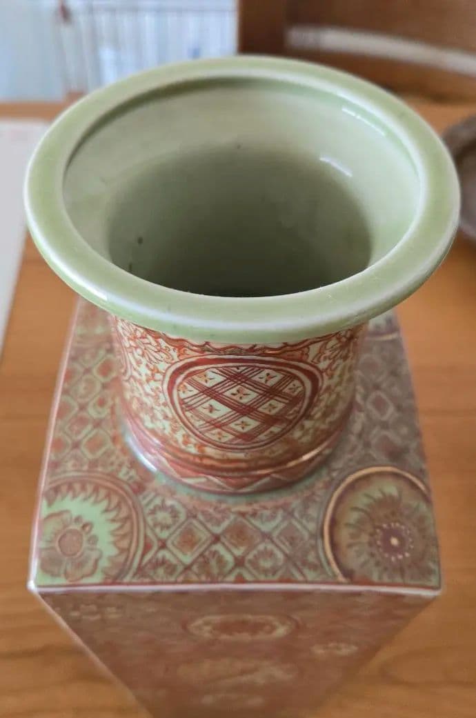 九谷 陶器製花瓶
