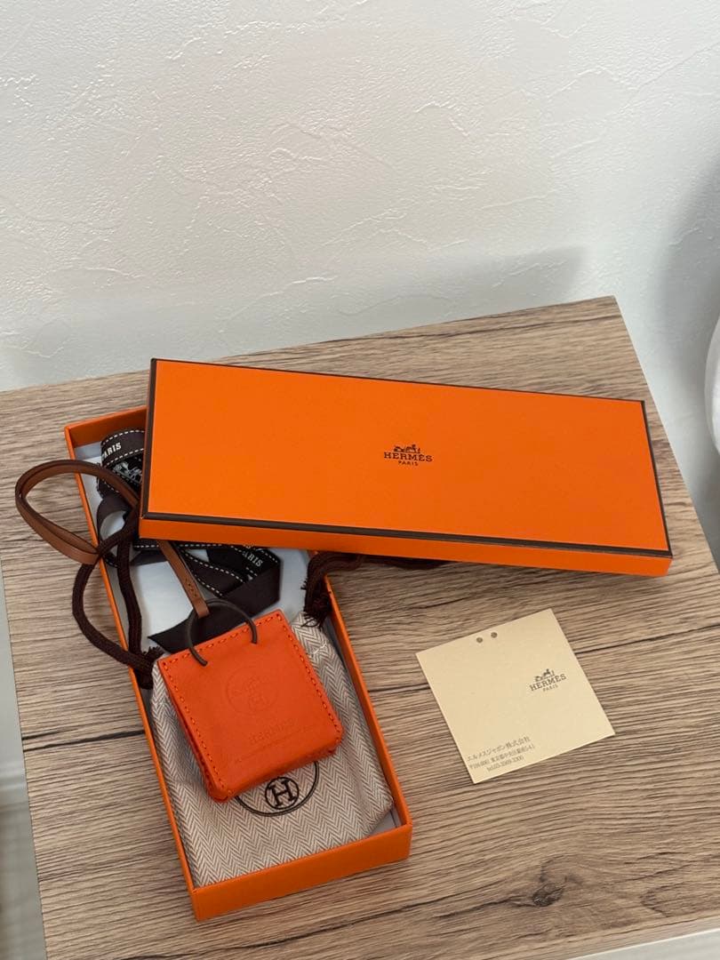 美品 HERMES エルメス チャーム サックオランジュ バッグチャーム