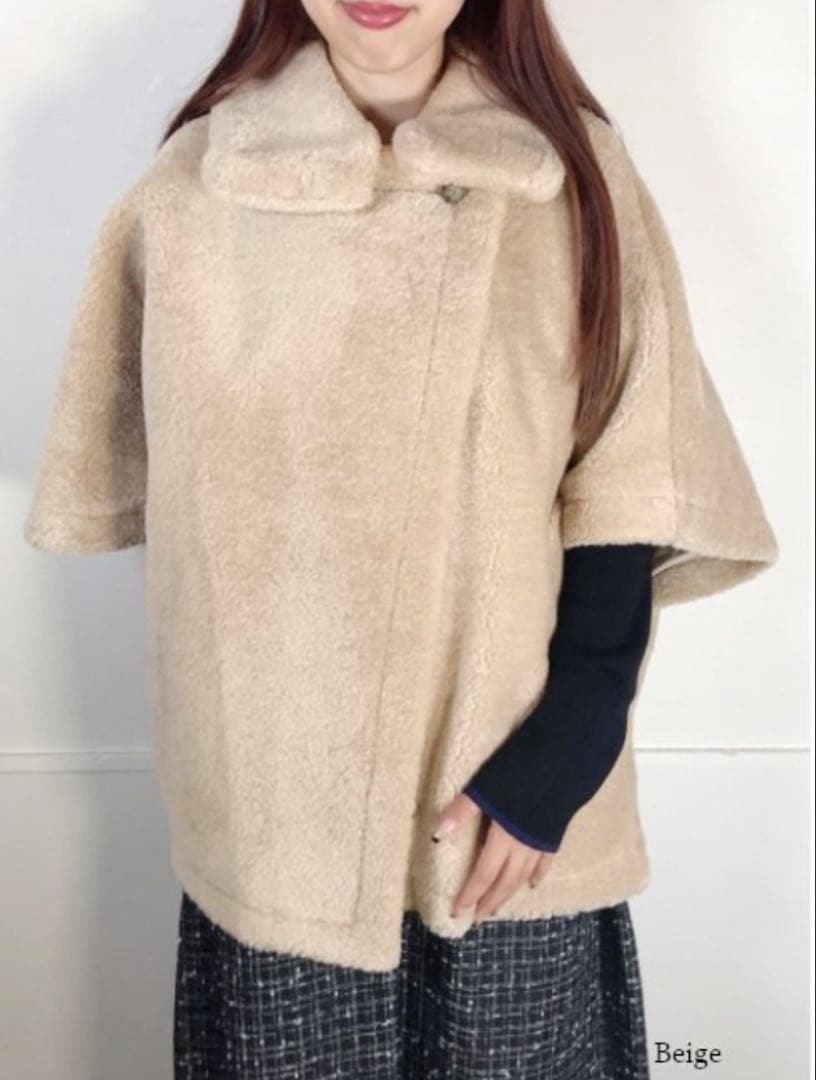 ココディール　ボアケープコート