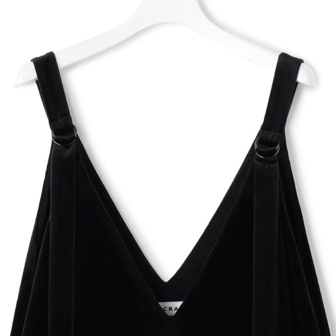 SACRA サクラ トリアセテートベロア サロペット オールインワン