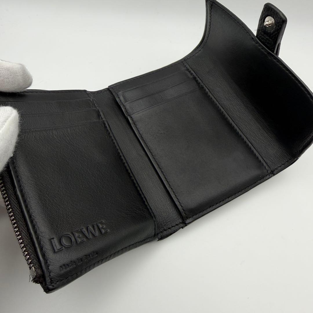 LOEWE ロエベ 財スモールバーティカルウォレット ファスナー 三つ折り