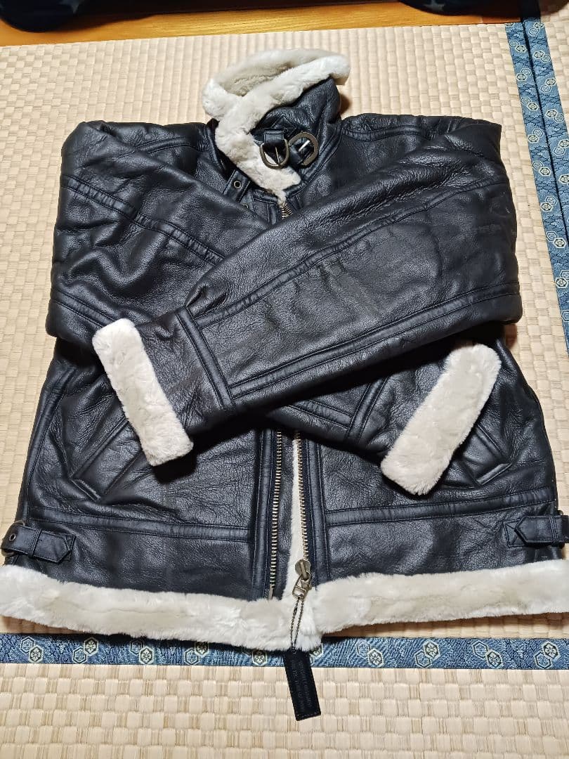 エ*ド様 サントリーボス　ボスジャン　牛革　レザー　フライトジャケット　B-3