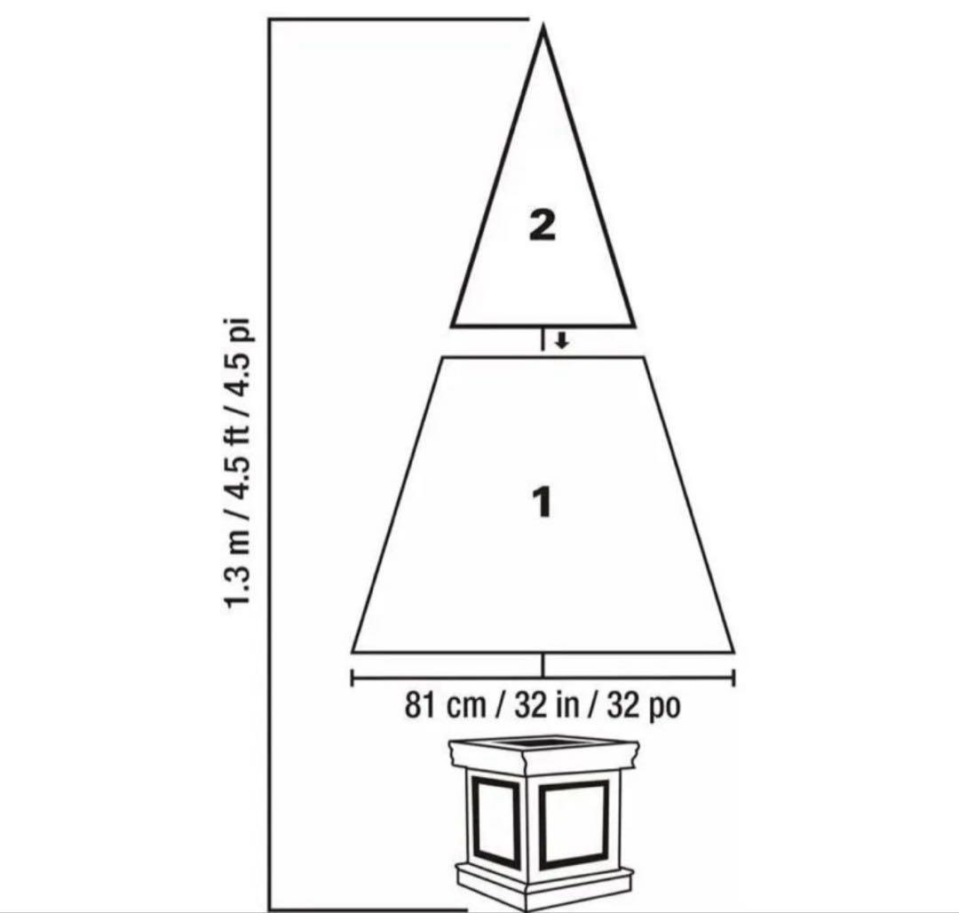 クリスマスツリー電飾付き 約137cm コストコ 新品未使用未開封
