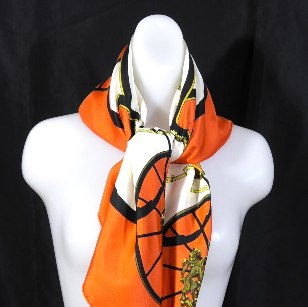 HERMES エルメス　大判スカーフ　カレ90　 D509